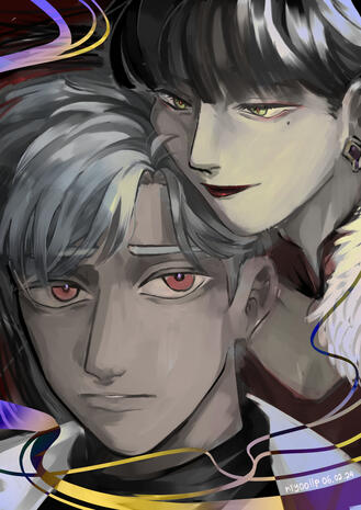 personal - @mochiichann (left) &amp; my oc (right)